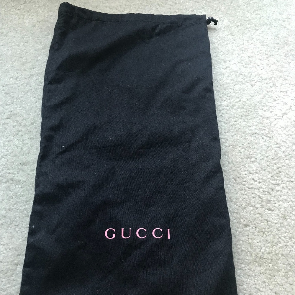 Gucci Black Cotton Dust Bag 17" x 8" New